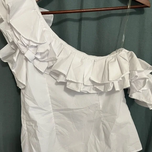 DO+BE White Ruffle Off-Shoulder Top - Picture 6 of 7